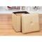 Simplify Metallic Faux Leather Folding Storage Ottoman Cube